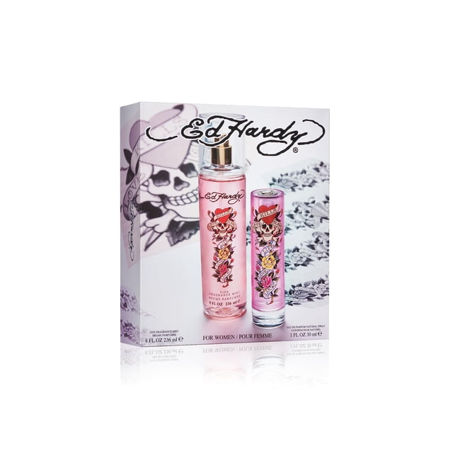 Set de perfume Ed Hardy Eau De Parfum & Fragance Body Mist para mujer