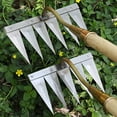 thumbnail image 3 of 4/5/6/7-Tooth Dethatcher Rake Metal Yard Rake Weeding Hoe Rake Weeding Scarifier Artifact Agricultural Tools Garden Cultivator, 3 of 9