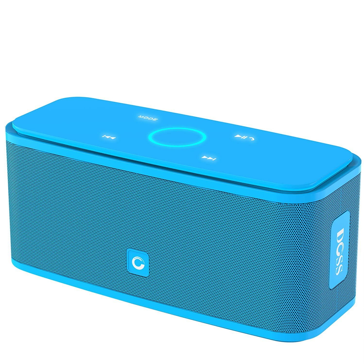 DOSS SoundBox Pro Altavoz Bluetooth Portátiles con 360° Sonido IPX5 Impermeable Múltiple LED Mejorado Bass Pareado Estéreo 12 Horas de Emisión Continua Manos Libre-Gris