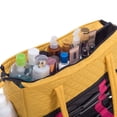 thumbnail image 5 of KIOTA Beauty Bag - Ideal for Bottles - Makeup Brush Storage Pocket and Outer Pockets - Quilted Finish Shoulder Bag Cosmetic Organizer - Canary, 5 of 8