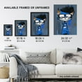 thumbnail image 3 of Artery8 Smiling Blue Kitty With Hoodie Cat Lover Cartoon Living Room Extra Large XL Wall Art Poster Print, 3 of 3