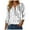 White, variant on kaprioy Womens 3/4 Sleeve Tops Fall And Winter Henley Neck Shirts Three Elbow Sleeve Tshirts Navy, XL