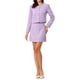 thumbnail image 1 of Conjunto de Blazer de Tweed INSPIRE CHIC para Mujeres Elegante Trabajo 2 Piezas Blazer Falda Trajes XL Púrpura, 1 of 6
