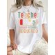 thumbnail image 1 of Playera Deportiva Manga Corta Mujer Dry-FitCreative Teacher Battery Pattern Printed Women'S Trendy Round Neck Short Sleeve, Simple Casual Sports T-Shirt, Comfortable Summer Top for Women During Holi, 1 of 7