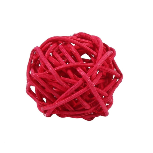 Anauto 5 Colors 20Pcs Decorative Rattan Balls Ornaments Wedding Christmas Birthday Party