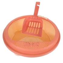 WRITWAA 1Set Durable Plastic Kitten Litter Box Low Entry Toilet for Easy Pet Potty Training