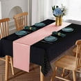 thumbnail image 3 of Disposable Plastic Tablecloths and Satin Table Runner Set, Dot Tablecloth for Wedding Birthday Baby Shower Anniversary Christmas New Year Party, 3 of 6