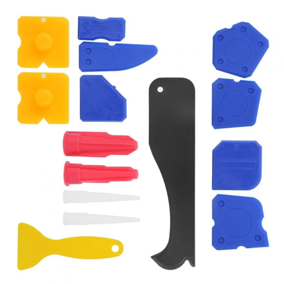 Espátula para sellador, 15 piezas/juego, herramientas para sellador de silicona, herramientas para sellador de silicona, removedor de masilla, características mejoradas