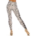 thumbnail image 2 of Creamy Soft Leggings Premium Women's Ivory Python Extra Plus, High Rise, Stretchy, Comfortable, 3X-5X Leggings - by USA Fashion, 2 of 2