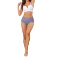 thumbnail image 2 of INSPIRE CHIC Women's Tummy Control Unlined Hipster Underwear High-Waisted Breathable Brief, 2 of 4
