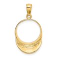 thumbnail image 2 of Auriga Fine Jewelry 14K Yellow Gold Polished 3-Dimensional Tennis Visor Charm Pendant for Women (L-20 mm,W-15.3 mm), 2 of 6