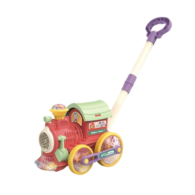 Bubble Blowing Toy Train Battery Powered Bubbles Locomotive Engine Car Colorful Lights & Fun Sounds– 3 And Up 60ml