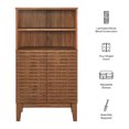 thumbnail image 3 of Modway Render Freestanding Bathroom Storage Cabinet in Brown, 3 of 9