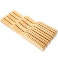 thumbnail image 4 of Raindrops Drawer Style Knives Holder Wooden Chopper Holder 1Pcs 15.7X5.1X1.8In, 4 of 8