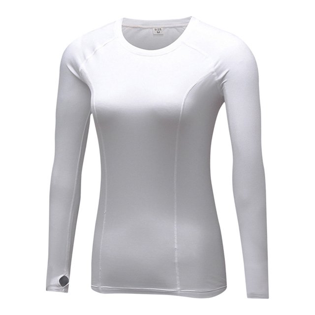Jumpingount Camiseta con cuello redondo, ropa interior térmica básica, camisetas cálidas de manga larga, camiseta transpirable, ropa térmica agradable Prendas para la parte del cuerpo Blanco L Jumpingount AP013225-03