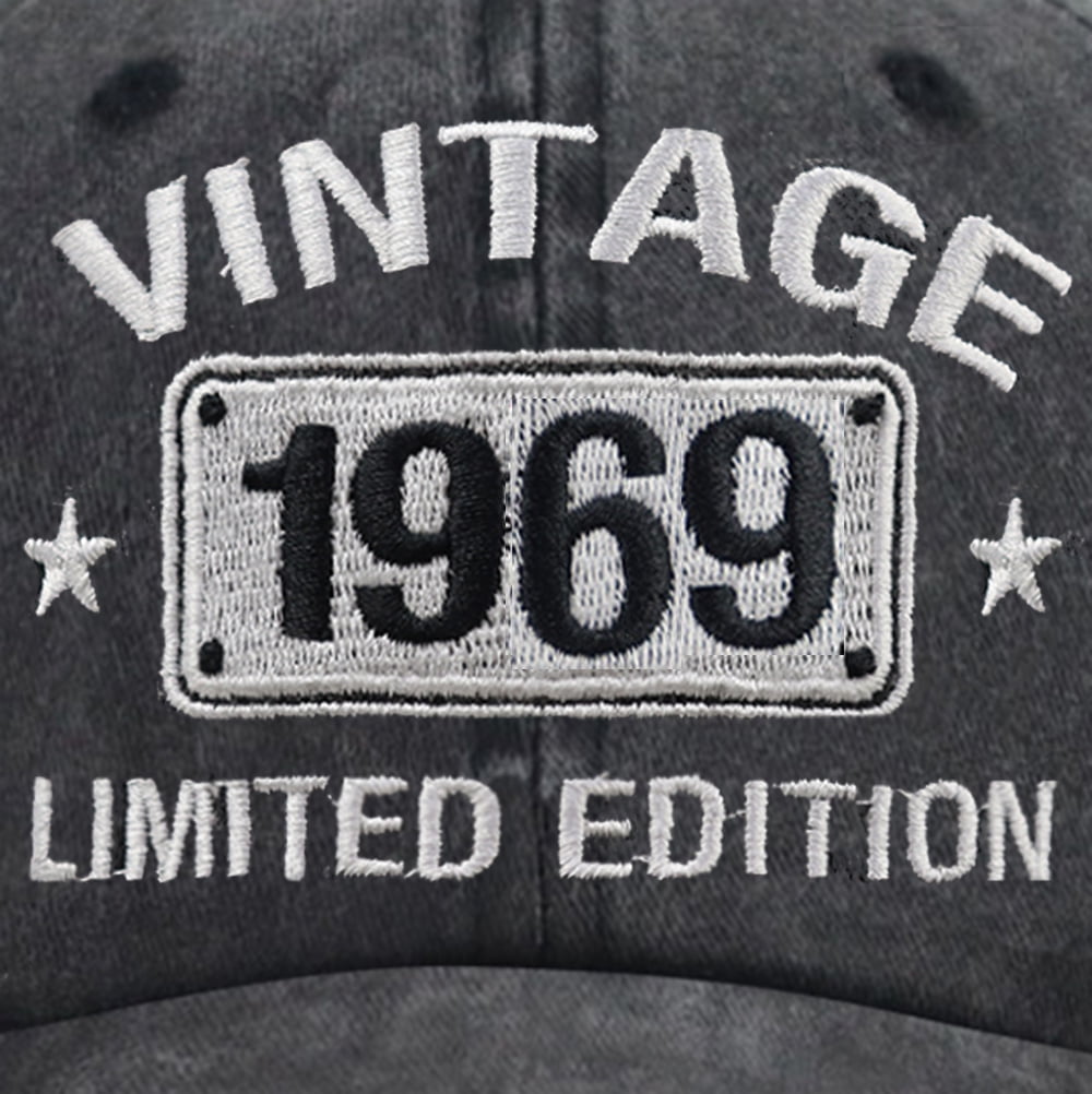 Vintage 1969 Limited Edition Baseball Cap – Adjustable Washed Cotton Hat For 55th Birthday & Gifts