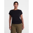 thumbnail image 2 of Scenario Women's and Women's Plus Pullover Rollneck Lightweight Sweater with Short Sleeves, Sizes XS-4X, 2 of 5