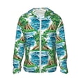thumbnail image 1 of Balery Hawaii Palms Sudadera ligera de manga larga con capucha y protección solar UPF 50+ para hombre y mujer, ideal para pesca y running-Medium, 1 of 7
