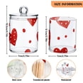 thumbnail image 3 of Watercolor Red Color Heart Dots Valentine Translucent Plastic Cans Storage Canisters with Lid Set of 4, 3 of 7