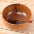 thumbnail image 4 of czcpp-1set Wooden Soup Spoon Wooden Bowl with Spoon Unbreakable Cereal Bowls Rice Soup Mixing Bowls for Salad Dressing Dip Sauce Nuts Candy Fruits Vegetable Bowl Serving（random style）, 4 of 4