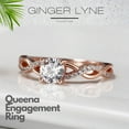thumbnail image 4 of Queena Solitaire Engagement Ring for Women Sterling Silver CZ Ginger Lyne Collection, 4 of 7