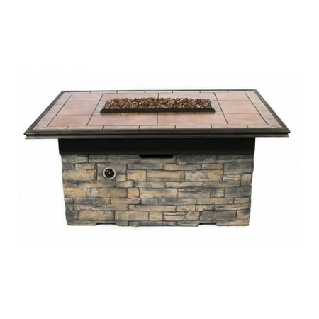 Linear Stacked Stone Fire Pit - Walmart.com