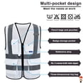 thumbnail image 3 of Chaleco de Seguridad A-SAFETY Blanco de Alta Visibilidad con 4 Tiras Reflectantes y 7 Bolsillos, 3 of 6