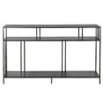 thumbnail image 2 of Henn&Hart 48" Gunmetal Gray Metal Console Table, 2 of 8