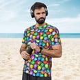 thumbnail image 4 of Wukai Colorful Easter Eggs1 Print Men's Short-Sleeved Mesh T-Shirt,Quick-Dry Short Sleeve Workout T-Shirt-X-Large, 4 of 8