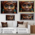 thumbnail image 4 of Designart "Colorful Tradition African Mursi Portrait" People Framed Wall Art Decor - Global Orange African Tribal Entryway Framed Wall Art, 4 of 6