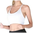 thumbnail image 1 of Sujetador deportivo con espalda en Y para mujer: sujetador de yoga con tirantes acolchados y sujeción media, copas extraíbles, nailon y spandex, tallas S-XL, 1 of 5