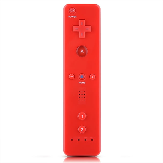 Controlador de mango de juego Gamepad con joystick analógico para consola WiiU/Wii (rojo)