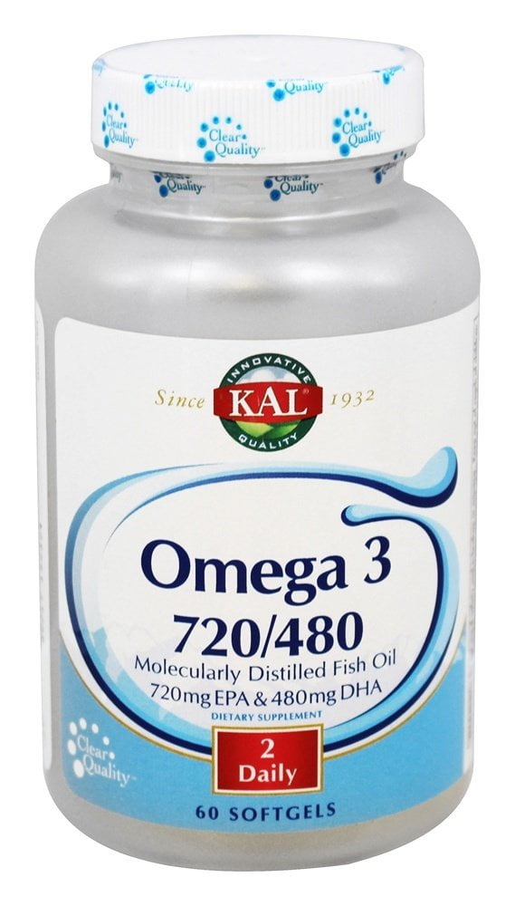 Kal Omega 3 720/480 Molecularly Distilled Fish Oil 60 Softgels