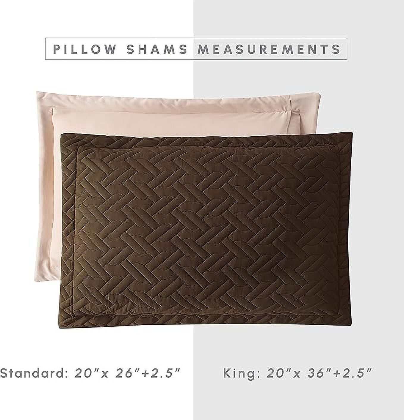 Elegant Comfort 3-Piece Quilted Reversible Bedspread Coverlet Set with Pillow Shams, Exquisite Majestic Stitching All Season Heavy Weight - Ultra Soft Premium Quilt- California King, Brown/Cream