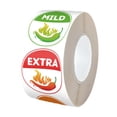 thumbnail image 1 of 500 Uds etiquetas de ají 4 niveles comida caliente cocina pelar y pegar etiquetas de alimentos picantes pegatinas de nivel picante para tienda de, 1 of 8