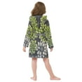 thumbnail image 7 of FORMRS Niños Bathrobe Unisex Hooded Robe Soft Plush Pajamas Sleepwear, Size 2-3T, Gray Floral, 7 of 7