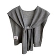 thumbnail image 2 of Womens Solid Knitted Small Shawl Outwear Spring Fall Wrap, 2 of 2