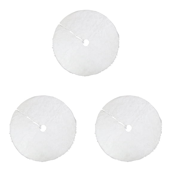 HONITANO Round Christmas Tree Skirt White Non Woven 3Pcs 30In For Families Business Owners