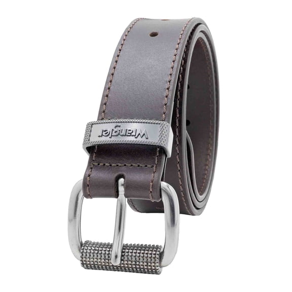Men's Wrangler 38mm Leather Belt with Textured Roller Buckle