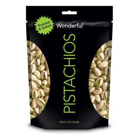 Salted California Pistachios - Wonderful Pistachios Roasted & Salted Pistachios, 16 Oz.