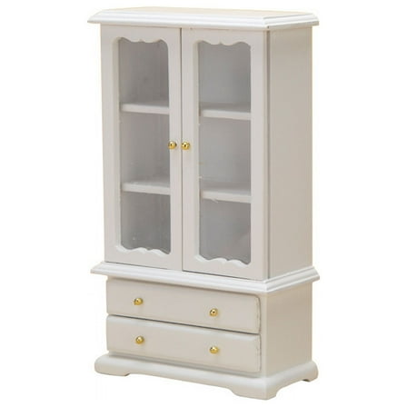 HOMOBABE Miniature Bookshelf Glass Dollhouse Furniture 1Pcs 3.4x1.5x6In