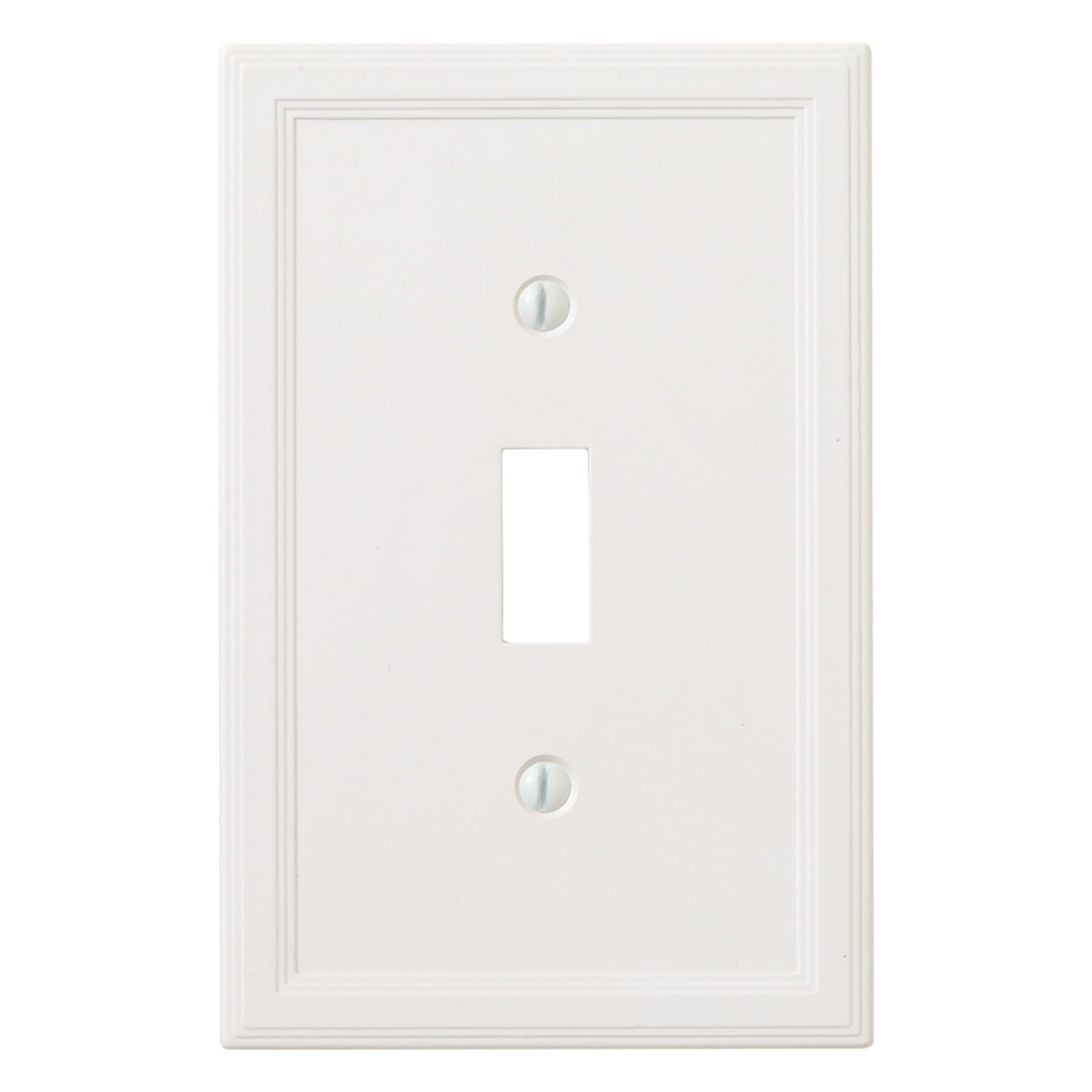 QDÉCOR Single Toggle, Insulated Electrical Light Switch Cover, White