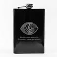 thumbnail image 1 of 8oz BLACK Question Reality Flask L1, 1 of 3
