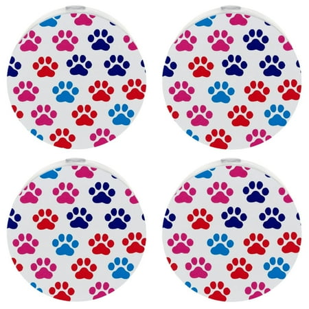 

YZUOUZY Bedside Lamps Nightlight 4-PC Doodle Ink Prints Dog Paws