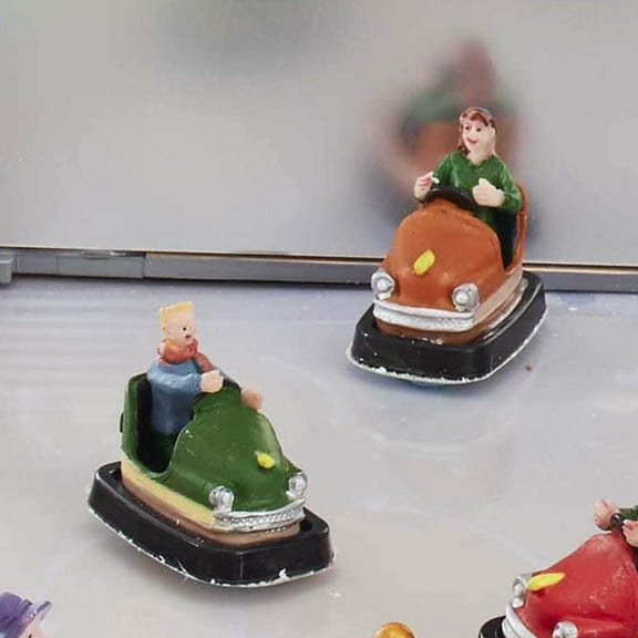 Kurt Adler 9-Inch LED Light-Up Musical Bumper Cars Table Piece