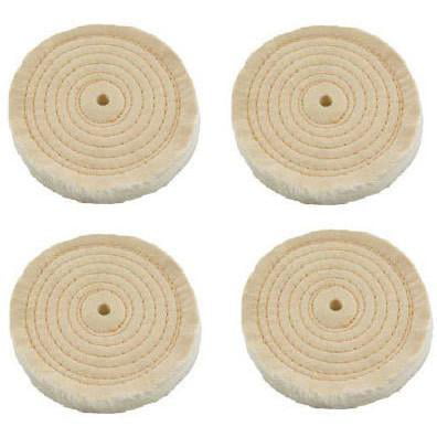 4" x 1/2" Buffing Soft Polishing Buffer Polish Wheel for Bench Grinder CottonPad 