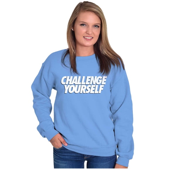 Funny Workout Pun Squat Goals Women Crewneck Sweatshirt Brisco Brands S