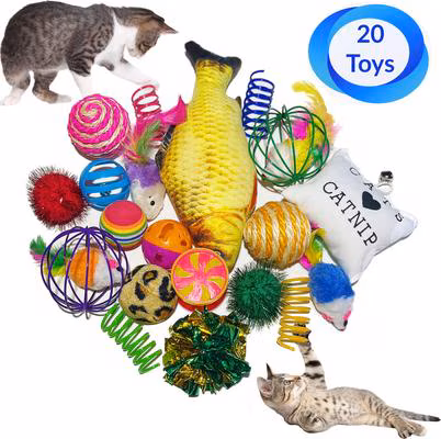 Pet Fit For Life Multi Pack Cat Toy, 20 count