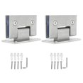 thumbnail image 1 of Bisagra de puerta de vidrio de 2 uds., puerta de vidrio resistente, bisagras de 90 grados, abrazadera de puerta de baño de acero inoxidable duradera para inodoro de baño, 1 of 5