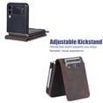 thumbnail image 4 of Allytech Case for Samsung Galaxy Z Flip 4 2022, Z Flip 4 Case with Card Holder Premium PU Leather Flip Wallet Shockproof Case for Samsung Z Flip 4, Brown, 4 of 6